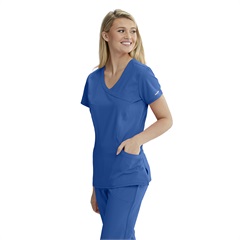 Women's Mock-Wrap V-Neck Scrub Top